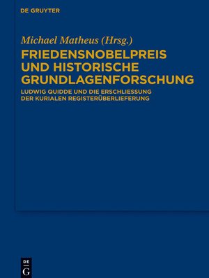 cover image of Friedensnobelpreis und historische Grundlagenforschung